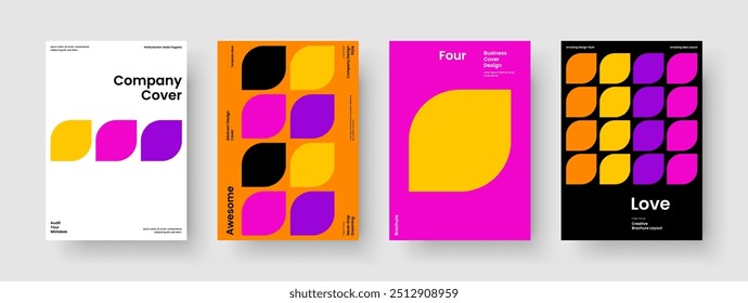 Kreatives Buchcover-Design. Abstraktes Posterlayout. Isolierte Berichtsvorlage. Flyer. Geschäftspräsentation. Broschüre. Hintergrund. Banner. Markenidentität. Zeitschrift. Broschüre. Newsletter. Merkblatt
