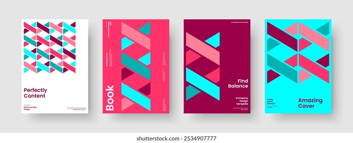 Projeto de Capa de Livro Criativo. Modelo de relatório abstrato. Layout de Panfleto Moderno. Apresentação de negócios. Cartaz. Faixa. Histórico. Brochura. Folheto informativo. Catálogo. Carteira. Publicidade. Identidade da marca