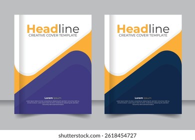 Creative book cover design, abstract shape stylish Cover books presentation design for your business. 8.5 inch width 11 inch height size book cover
