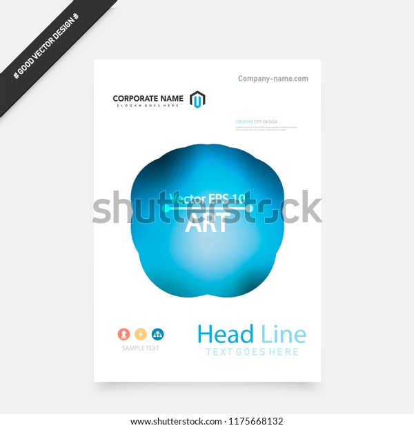 Creative book cover design. Abstract composition
with image. Set of A4 brochure title sheet. Blue green, turquoise
colored geometric shapes. Interesting vector illustration.
Minimalistic style.