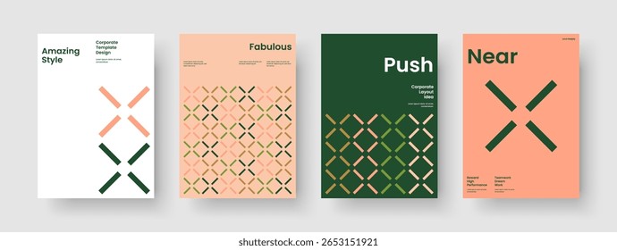Projeto de Capa de Livro Criativo. Modelo de Apresentação Comercial Isolado. Layout do folheto abstrato. Brochura. Histórico. Cartaz. Faixa. Relatório. Diário. Revista. Carteira. Notebook. Catálogo. Folheto