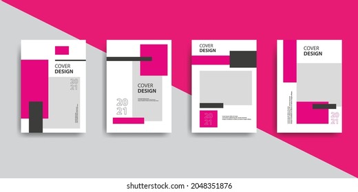 Creative book cover design with minimalistic style. Eps10.