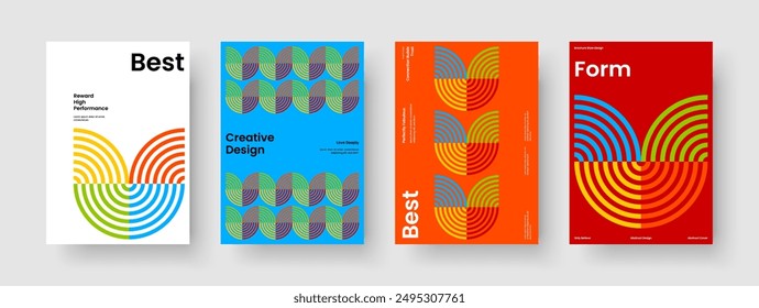 Diseño de portada de libro creativo. Plantilla de informes moderna. Diseño de póster aislado. Volante. Anuncio. Folleto. Antecedentes. Presentación empresarial. Publicidad. Handbill. Cuaderno. Catálogo. Folleto
