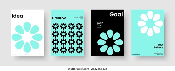 Diseño de portada de libro creativo. Moderna Plantilla de Anuncio. Diseño de presentación empresarial aislado. Antecedentes. Volante. Cartel. Folleto. Informe. Panfleto. Diario. Catálogo. Revista. Boletín informativo. Folleto