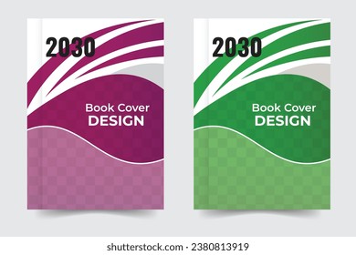 Plantilla de diseño de portada de libro creativa adaptada a proyectos multipropósito.