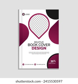 Creative Book Cover Design Template With Flat New Style Project