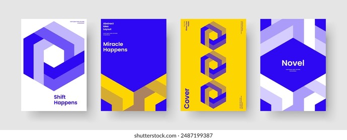 Creative Book Cover Layout. Abstract Poster Template. Geometric Report Design. Flyer. Banner. Background. Brochure. Business Presentation. Catalog. Advertising. Pamphlet. Magazine. Leaflet