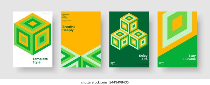 Diseño de portada de libro creativo. Diseño de volante geométrico. Plantilla de pancarta aislada. Presentación empresarial. Folleto. Antecedentes. Cartel. Informe. Handbill. Publicidad. Cartera. Diario. Identidad de marca