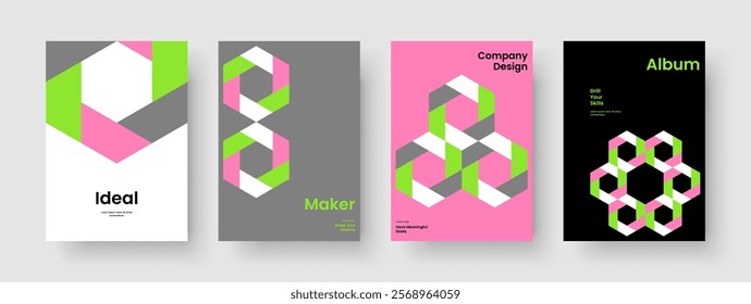 Creative Book Cover Layout. Geometric Business Presentation Template. Abstract Brochure Design. Poster. Banner. Background. Report. Flyer. Notebook. Pamphlet. Brand Identity. Handbill. Magazine