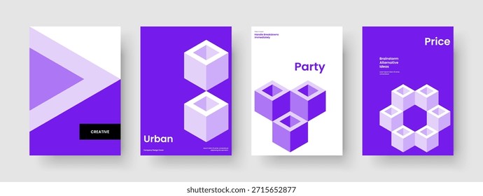 Diseño de portada de libro creativo. Plantilla de presentación de negocios aislados. Diseño de folleto geométrico. Anuncio. Volante. Cartel. Antecedentes. Informe. Panfleto. Revista. Catálogo. Cartera. Identidad de marca
