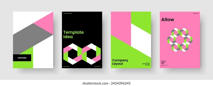 Diseño de portada de libro creativo. Plantilla de folleto moderna. Diseño de fondo geométrico. Volante. Presentación empresarial. Informe. Anuncio. Cartel. Prospecto. Publicidad. Cartera. Handbill. Identidad de marca