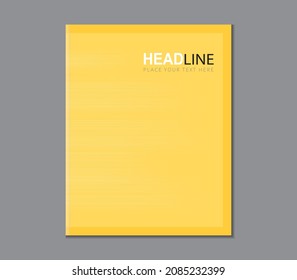creative book cover page design with line art