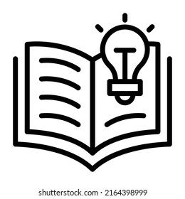 A creative book doodle line icon 

