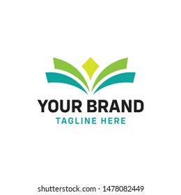 Creative Book and Education Concept Logo Design Template