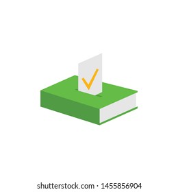 Creative book icon template for education, school and the like companies.