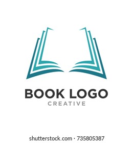 Creative Book Logo Design Stock Vector (Royalty Free) 735805387 ...