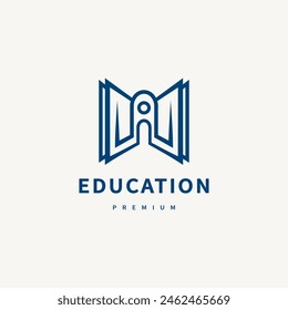 creative book logo design illustration