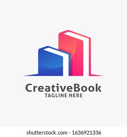 Creative book logo design inspiration