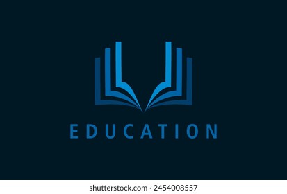 creative book logo design template vector illustration