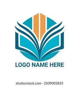 Creative Book logo design vector illustration