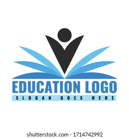 Creative Book logo Icon Design, education logo design