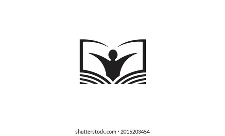 Creative Book Person Logo Vector Stock Vector (Royalty Free) 2015203454