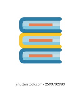Creative Book Stack Icon for Young Readers