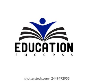 creative book success graduation logo design template