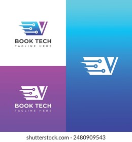 Creative Book tech logo design