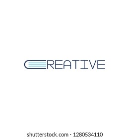 Creative Book Typography Logo Design Inspiration