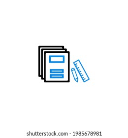 vector de icono colorido de contabilidad creativa