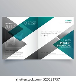 creative booklet cover page deisgn template with geometric shapes