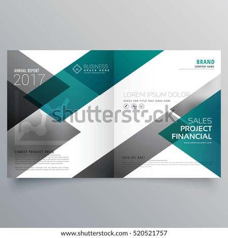 creative booklet cover page deisgn template with geometric shapes