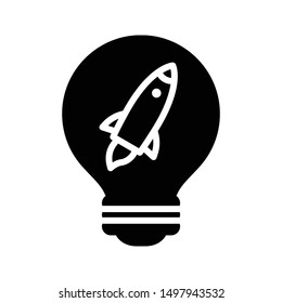 creative boost glyph flat vector icon