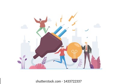 Creative Booster Vector Illustration Concept Showing creative tools boosted with creativity power for ideas, Suitable for landing page, ui, web, App intro card, editorial, flyer, and banner.