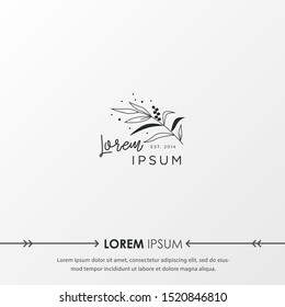 Creative Botanical Logo templates. Modern logo design with leaves, branch and wreath. Can be used for health care, florist, photography, wedding, flower shop, cosmetics, spa and wellness, beauty