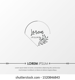 Creative Botanical Logo templates. Modern logo design with leaves, branch and wreath. Can be used for health care, florist, photography, wedding, flower shop, cosmetics, spa and wellness, beauty