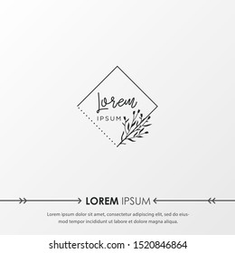 Creative Botanical Logo templates. Modern logo design with leaves, branch and wreath. Can be used for health care, florist, photography, wedding, flower shop, cosmetics, spa and wellness, beauty