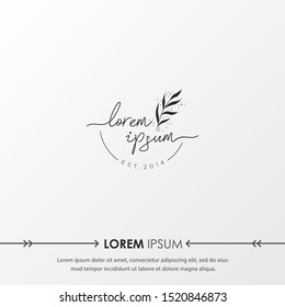 Creative Botanical Logo templates. Modern logo design with leaves, branch and wreath. Can be used for health care, florist, photography, wedding, flower shop, cosmetics, spa and wellness, beauty