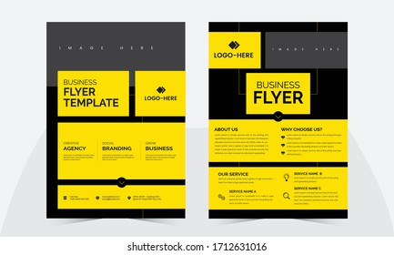 Creative both page flyer template design