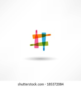 Creative bottles of wine icon