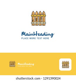 Creative Boundary  Logo Design. Flat color Logo place for Tagline. Vector Illustration