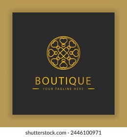Creative boutique icon logo vector template
