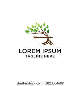 Kreative Bogen-Bogen-Bogen mit Logo-Vorlage für Baumblätter