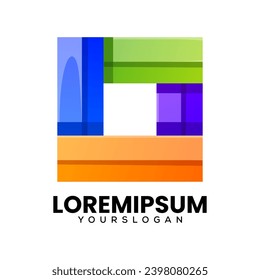 diseño de logotipo de iconos coloridos de caja creativa 