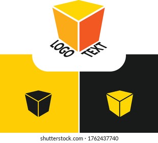 Creative Box abstract emblem, design concept, logo, logotype element for template.