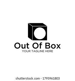Creative Box abstract emblem, design concept, logo, logotype element for template.