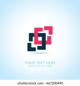 Creative Box abstract emblem, design concept, logo, logotype element for template.
