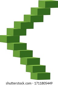 Creative Box Design, Business Icon, Modern Pattern, Stairs