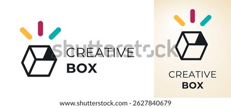 Creative box logo for dynamic brand identity